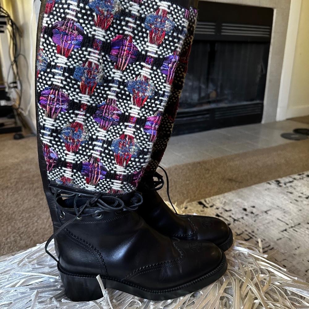 Chanel Tweed Riding Boot - Picture 3 of 5